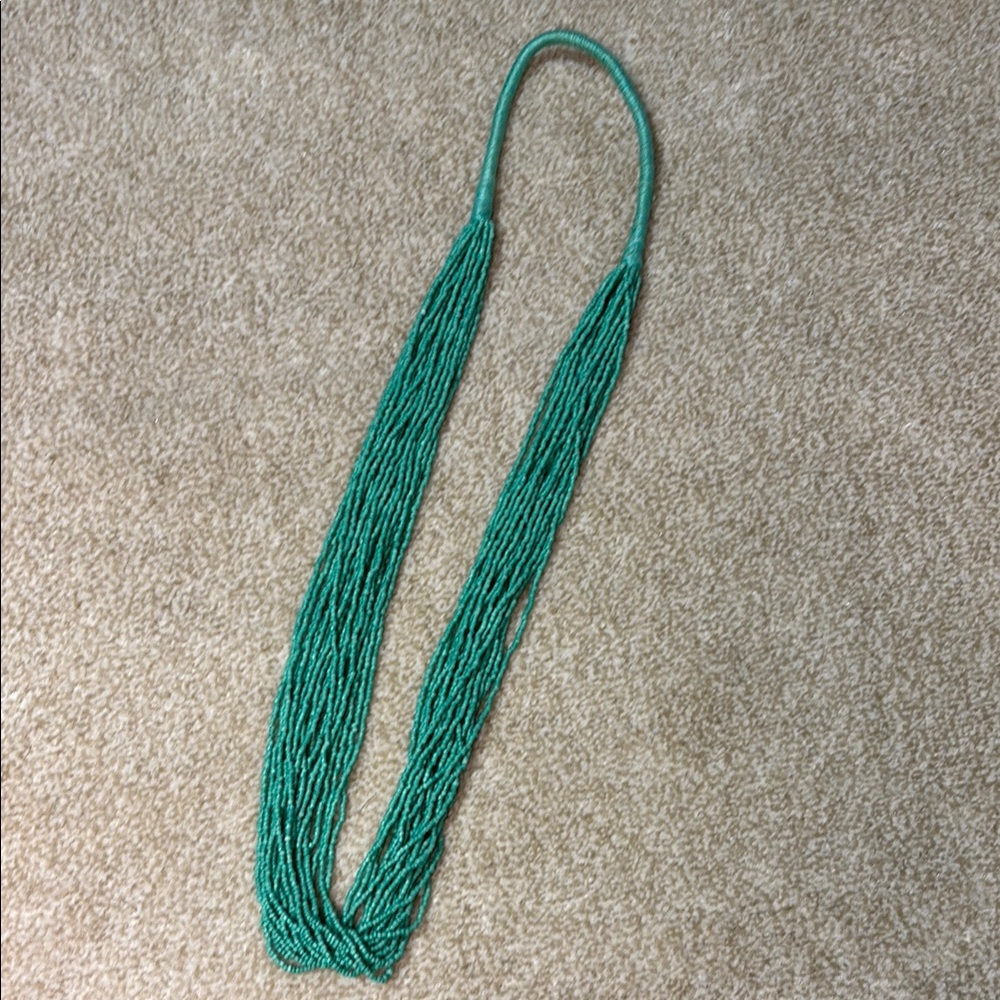 Turquoise Green Beaded Necklace